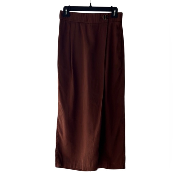 Zara Pants - Zara Brown Wrap Front Trousers Pants Business Casual Size S EUC